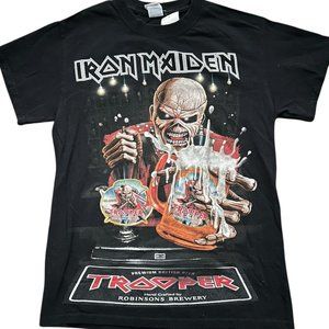 Iron Maiden Trooper Beer 2016 T-Shirt Size Small 100% Cotton Double Sided